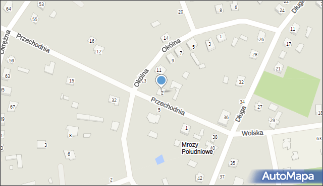 Mrozy, Przechodnia, 2, mapa Mrozy