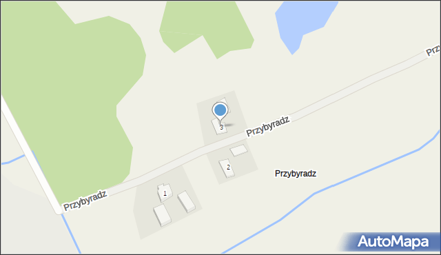 Mścice, Przybyradz, 3, mapa Mścice