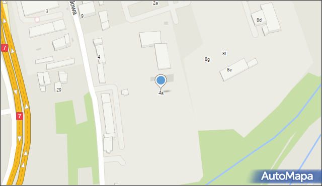 Myślenice, Przemysłowa, 4a, mapa Myślenice