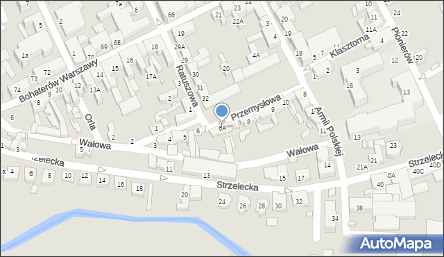 Myślibórz, Przemysłowa, 6A, mapa Myślibórz