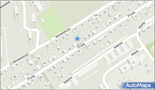 Mysłowice, Prusa Bolesława, 42, mapa Mysłowice