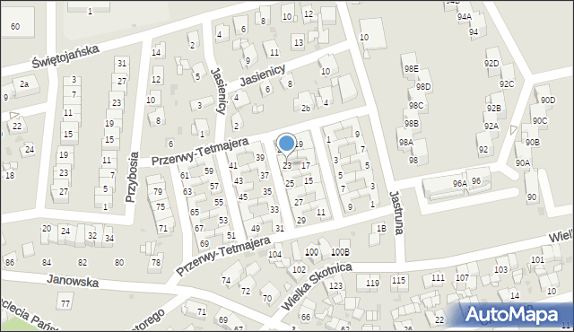 Mysłowice, Przerwy-Tetmajera Kazimierza, 23, mapa Mysłowice