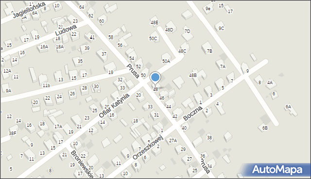 Myszków, Prusa, 48, mapa Myszków
