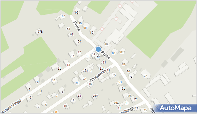 Myszków, Prusa, 57, mapa Myszków
