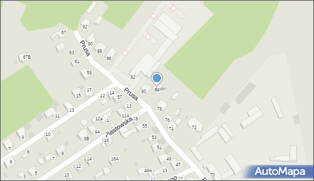 Myszków, Prusa, 84, mapa Myszków