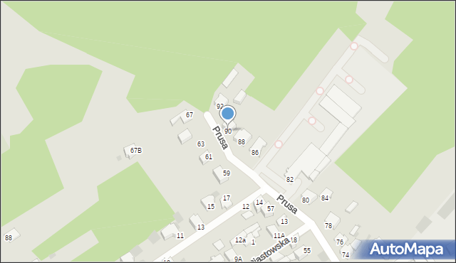Myszków, Prusa, 90, mapa Myszków