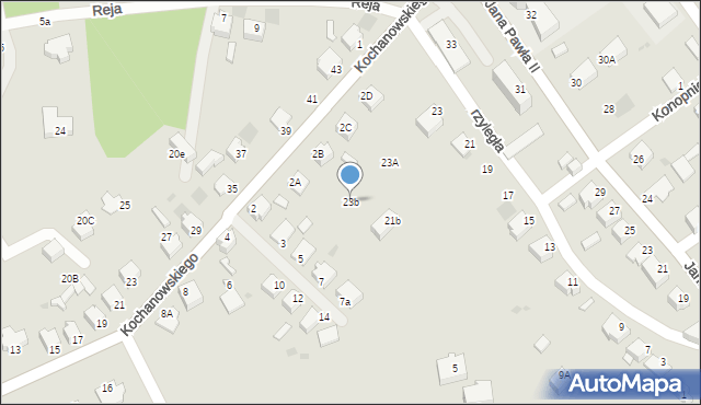 Myszków, Przyległa, 23b, mapa Myszków