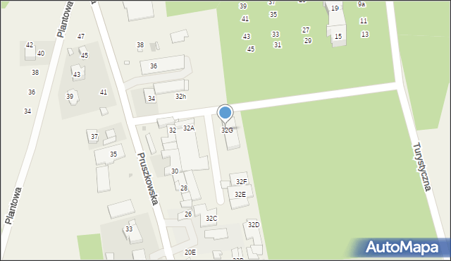 Nadarzyn, Pruszkowska, 32G, mapa Nadarzyn