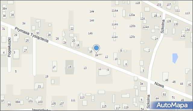 Nadma, Prymasa Tysiąclecia, 14, mapa Nadma