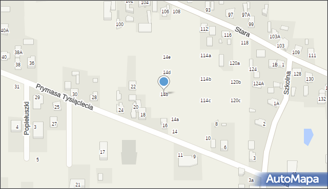 Nadma, Prymasa Tysiąclecia, 14b, mapa Nadma