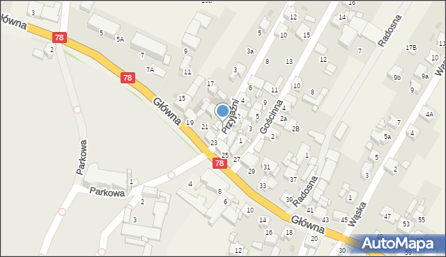 Nakło Śląskie, Przyjaźni, 1, mapa Nakło Śląskie