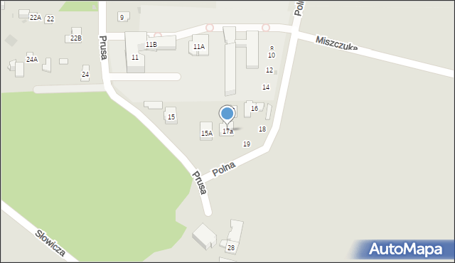 Nałęczów, Prusa Bolesława, 17a, mapa Nałęczów