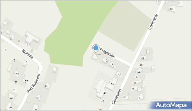 Narama, Przylasek, 3, mapa Narama