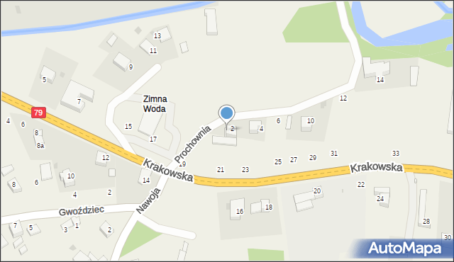 Nawojowa Góra, Prochownia, 448, mapa Nawojowa Góra