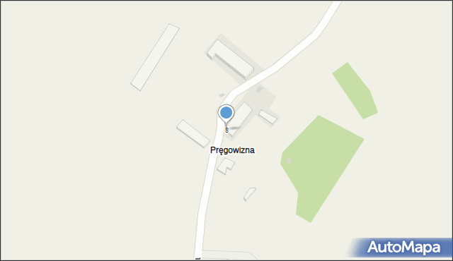 Nawra, Pręgowizna, 8, mapa Nawra
