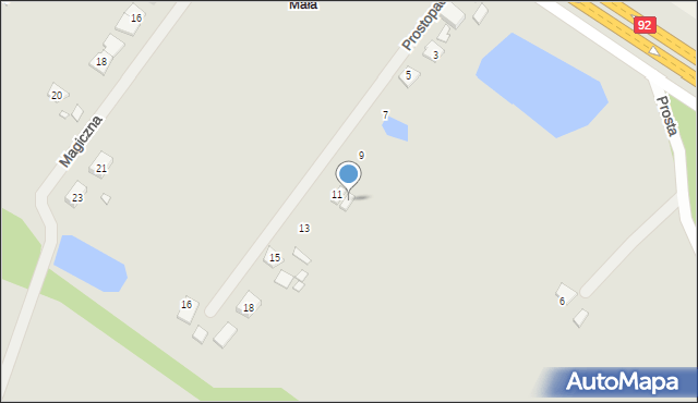 Nekla, Prostopadła, 11a, mapa Nekla
