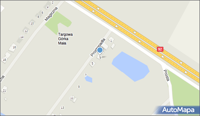 Nekla, Prostopadła, 3, mapa Nekla