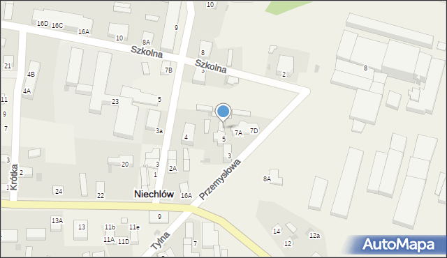 Niechlów, Przemysłowa, 5C, mapa Niechlów