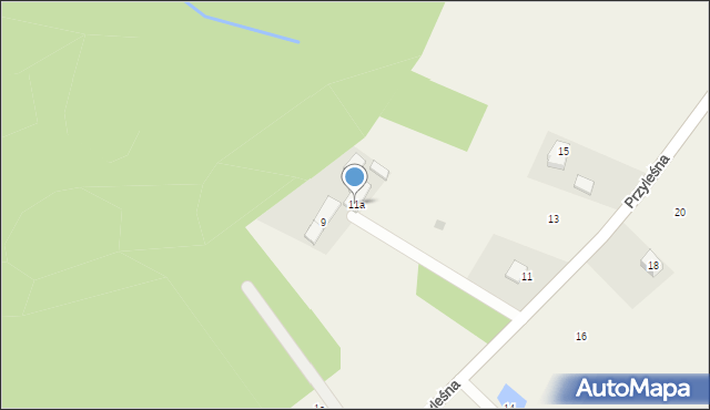 Niestkowo, Przyleśna, 11a, mapa Niestkowo