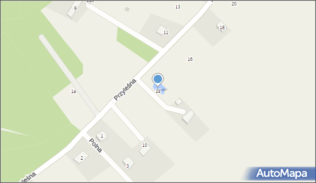 Niestkowo, Przyleśna, 14, mapa Niestkowo