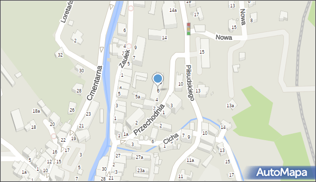 Nowa Ruda, Przechodnia, 6, mapa Nowa Ruda