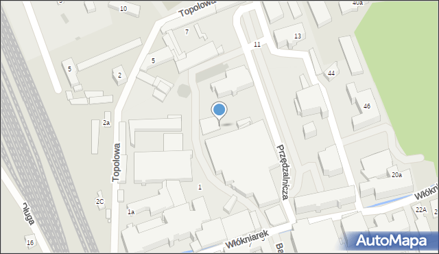 Nowa Sól, Przędzalnicza, 7, mapa Nowa Sól