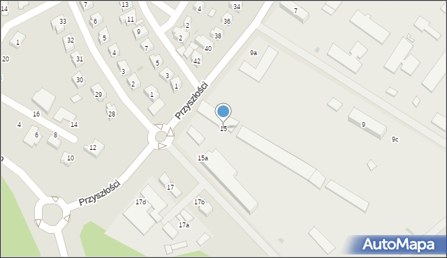 Nowa Sól, Przyszłości, 15, mapa Nowa Sól