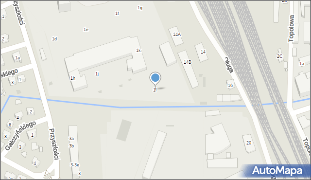 Nowa Sól, Przyszłości, 1l, mapa Nowa Sól