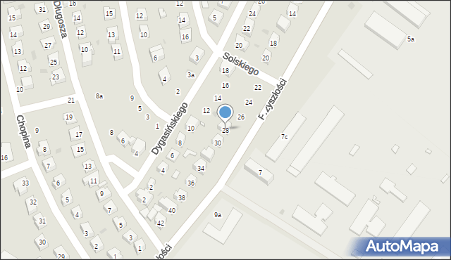 Nowa Sól, Przyszłości, 28, mapa Nowa Sól