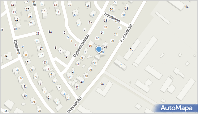 Nowa Sól, Przyszłości, 32, mapa Nowa Sól