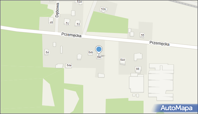 Nowa Wieś, Przemęcka, 64c, mapa Nowa Wieś