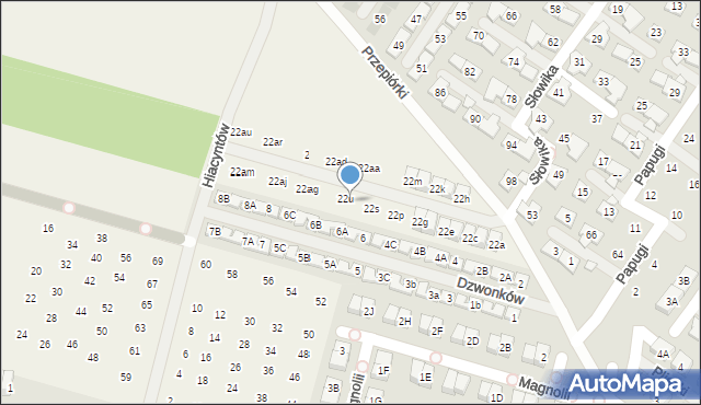 Nowa Wola, Przepiórki, 22t, mapa Nowa Wola