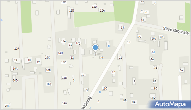 Nowe Grochale, Przeprawy Wiślanej, 7, mapa Nowe Grochale