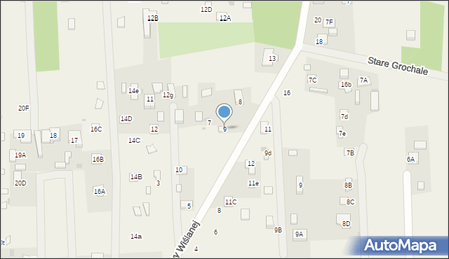 Nowe Grochale, Przeprawy Wiślanej, 9, mapa Nowe Grochale