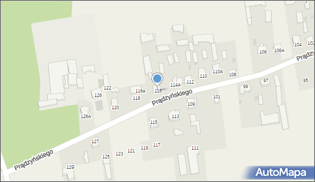 Nowe Iganie, Prądzyńskiego Ignacego, gen., 116, mapa Nowe Iganie