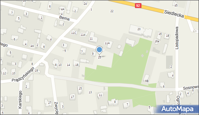 Nowe Iganie, Prądzyńskiego Ignacego, gen., 15, mapa Nowe Iganie