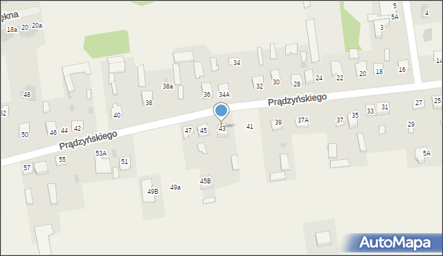 Nowe Iganie, Prądzyńskiego Ignacego, gen., 43, mapa Nowe Iganie