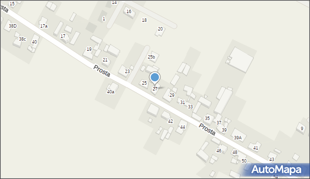 Nowe Oborzyska, Prosta, 27, mapa Nowe Oborzyska