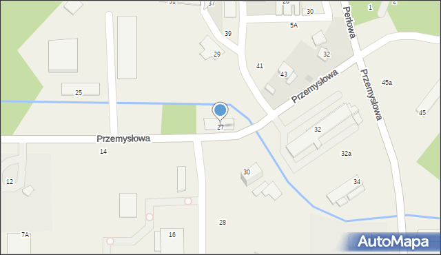 Nowiny, Przemysłowa, 27, mapa Nowiny
