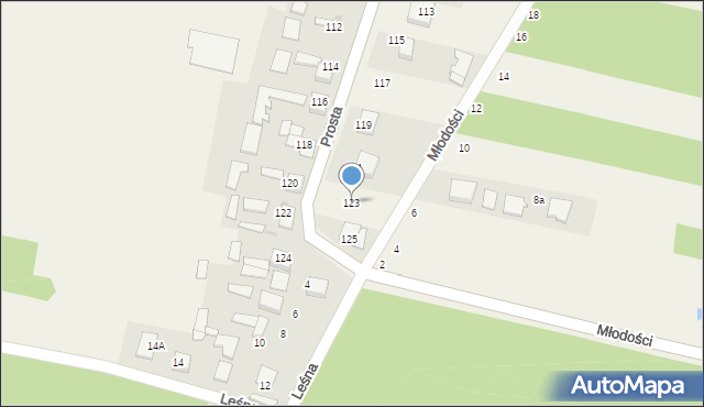 Nowy Kocin, Prosta, 123, mapa Nowy Kocin