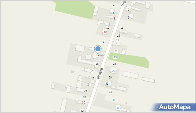 Nowy Kocin, Prosta, 16, mapa Nowy Kocin