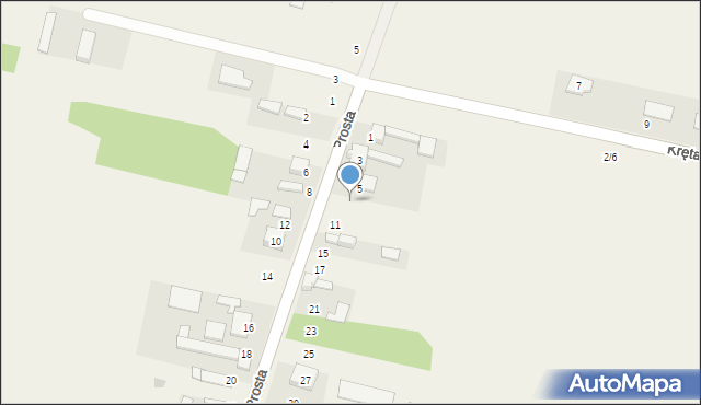 Nowy Kocin, Prosta, 7, mapa Nowy Kocin