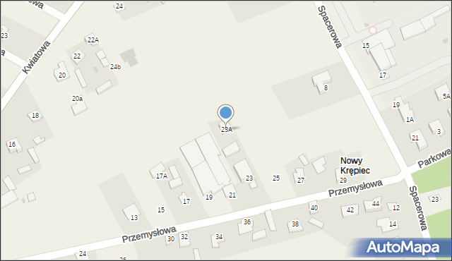 Nowy Krępiec, Przemysłowa, 23A, mapa Nowy Krępiec