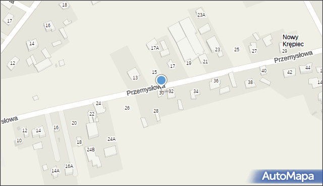 Nowy Krępiec, Przemysłowa, 30, mapa Nowy Krępiec