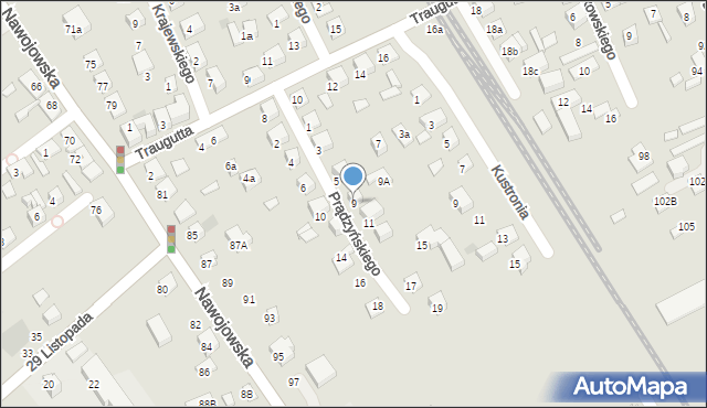 Nowy Sącz, Prądzyńskiego Ignacego, gen., 9, mapa Nowego Sącza