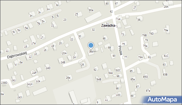 Nowy Sącz, Prusa Bolesława, 30C, mapa Nowego Sącza