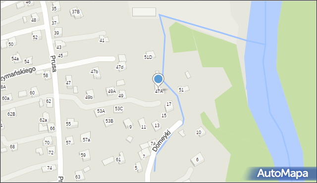 Nowy Sącz, Prusa Bolesława, 47A, mapa Nowego Sącza