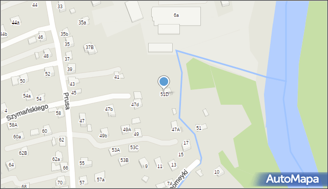 Nowy Sącz, Prusa Bolesława, 51D, mapa Nowego Sącza