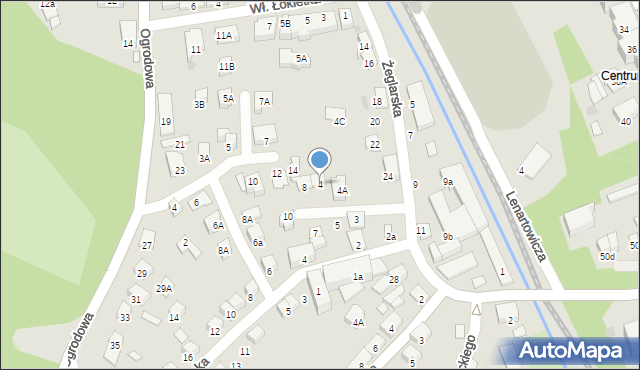 Nowy Sącz, Przerwy-Tetmajera Kazimierza, 4, mapa Nowego Sącza