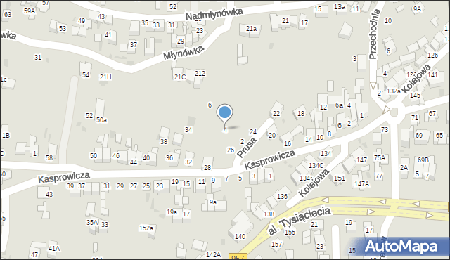 Nowy Targ, Prusa Bolesława, 4, mapa Nowego Targu